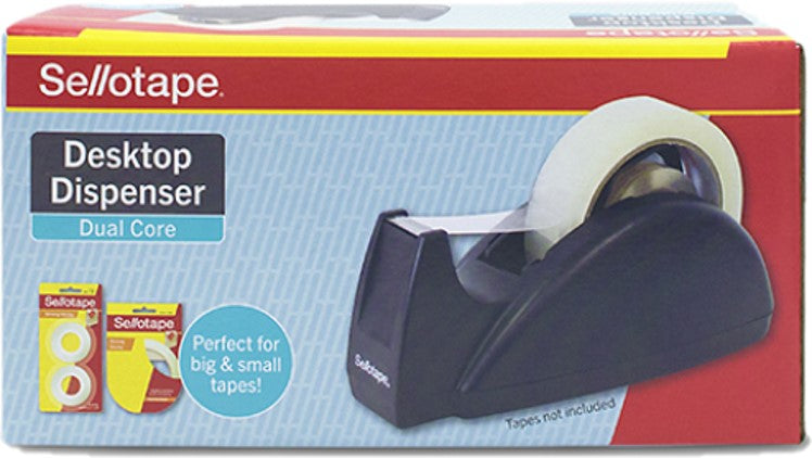 Sellotape Tape Dispenser Sellotape Dual Core Desktop Black (Each)
