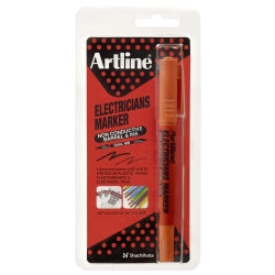 Artline Marker Electricians Dual Nib Permanent Orange Hs (Each)