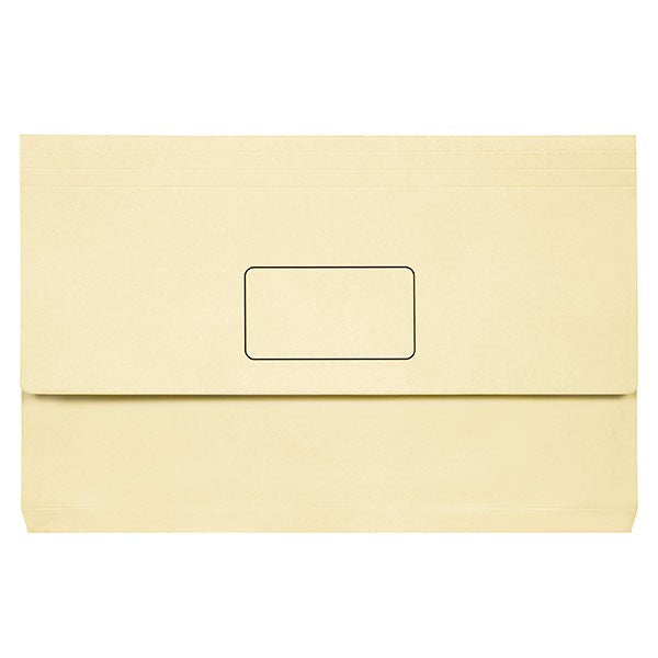 Marbig Document Wallet Slimpick Foolscap Bright Buff PK10 (Each)