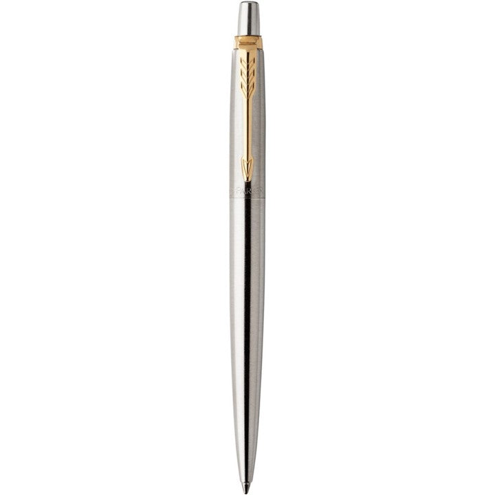 Parker Pen Jotter Ballpoint Stainless Steel Gold Trim (Each)