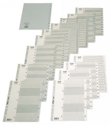 Bantex Dividers A4 PP 1-10 Grey 6210 (SET)