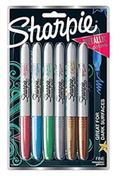 Sharpie Marker Metallic Perm Fine Assorted PK6 (Each)