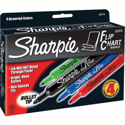 Sharpie Marker Flip Chart Business Assorted Bx4 (Each)