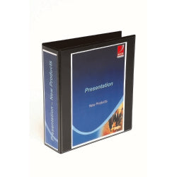 Marbig Lever Arch A4 Clearview Insert Cover Black (Each)