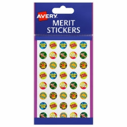 Avery Merit Stickers Mini Brights Permanent PK800 (Each)