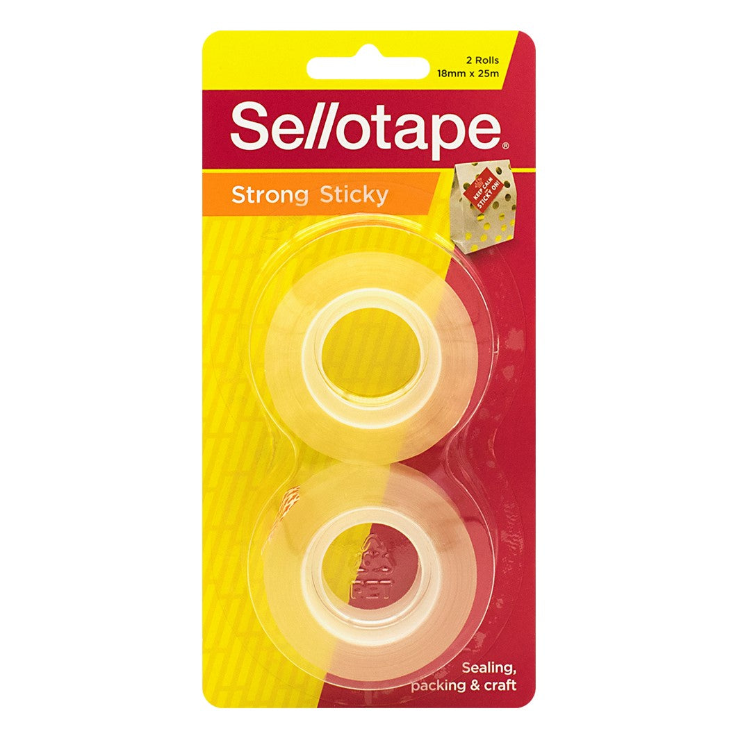 Sellotape Tape Sellotape 18mmx25M 2 Rolls Hs (Pack 8)
