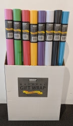 Ozcorp Wrapping Paper 76CMx3M Coloured Assorted (Box 32)