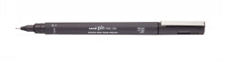 Uni Pen Pin 0.1mm Fineliner Dark Grey (Box 12)