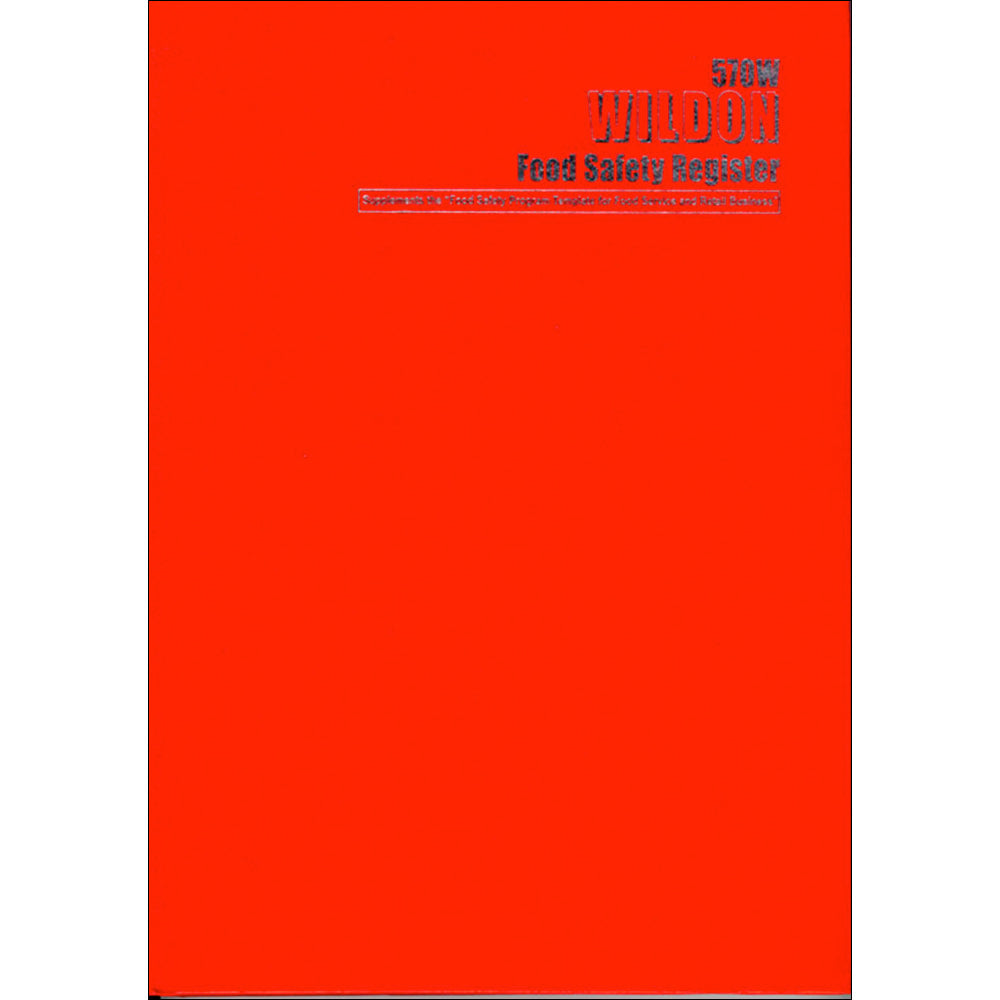 Wildon Food Safety Register A4 Hard Case 287-page (Each)