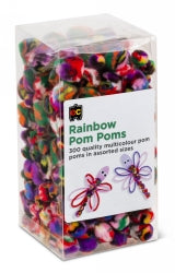 Pom Poms Rainbow PK300 (Each)