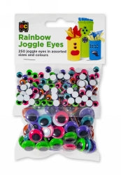 Joggle Eyes Rainbow Iris Assorted PK250 (Each)