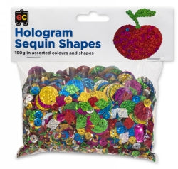 Sequins 150gm Hologram Assorted Shapes (Each)