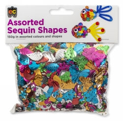 Sequins 150gm Assorted Shapes (Each)