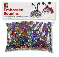 Sequins 150gm Embossed Assorted (Each)