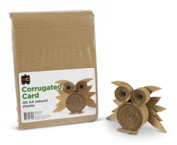 Corrugated Card A4 Natural Colours PK40 (Each)