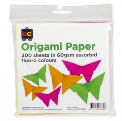 Origami Paper Fluoro PK200 15CM (Each)