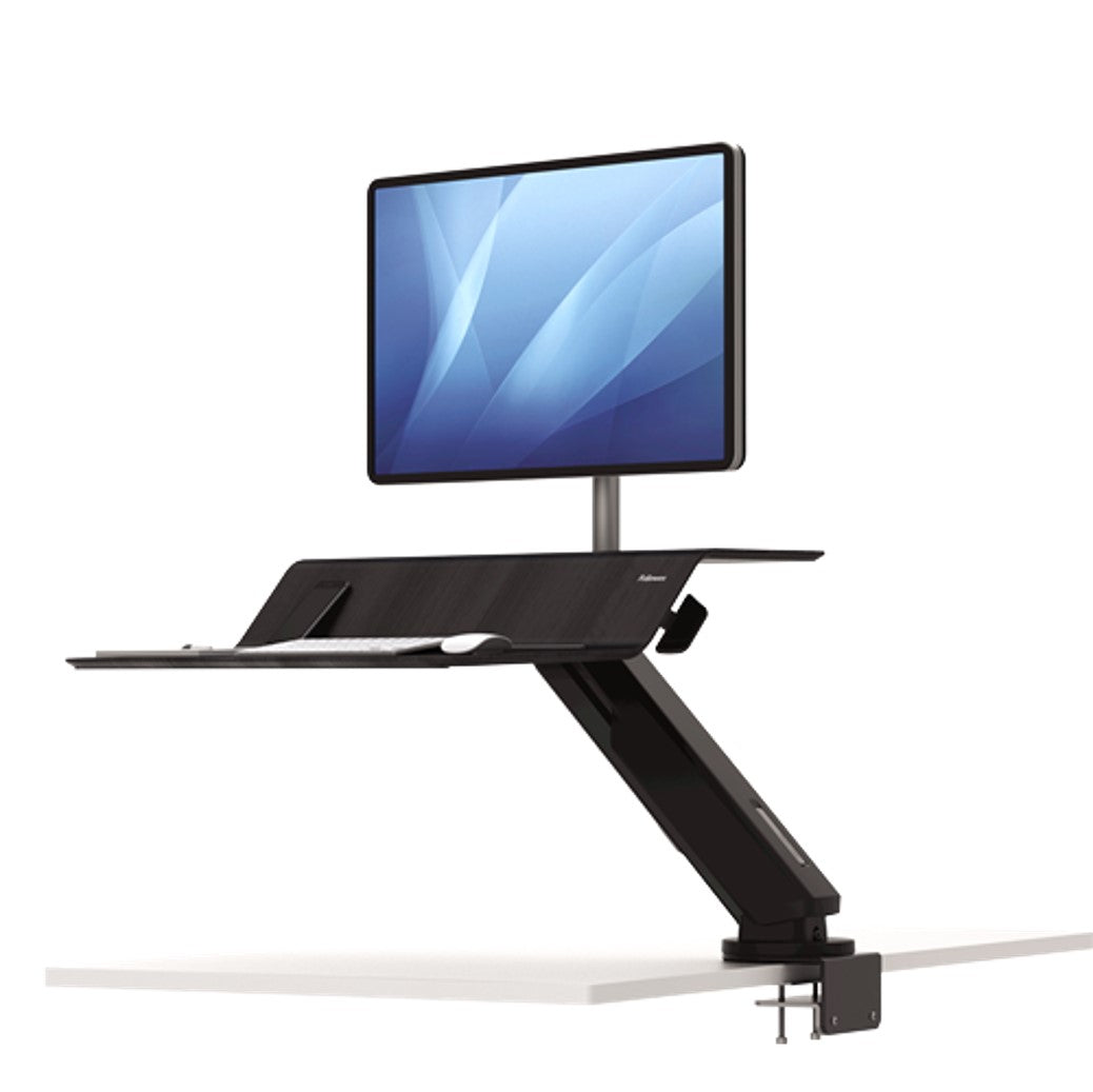 Staedtler Workstation Lotus Sit Stand Rt Single Monitor Black (Each)