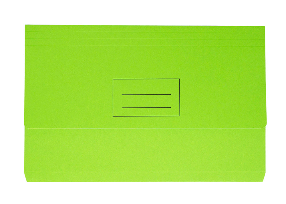 Staedtler Document Wallet Foolscap Board Lime (Pack 25)
