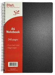 Staedtler Notebook A4 60GSM 7mm Ruling PP Cover Black 240-page (Pack 5)