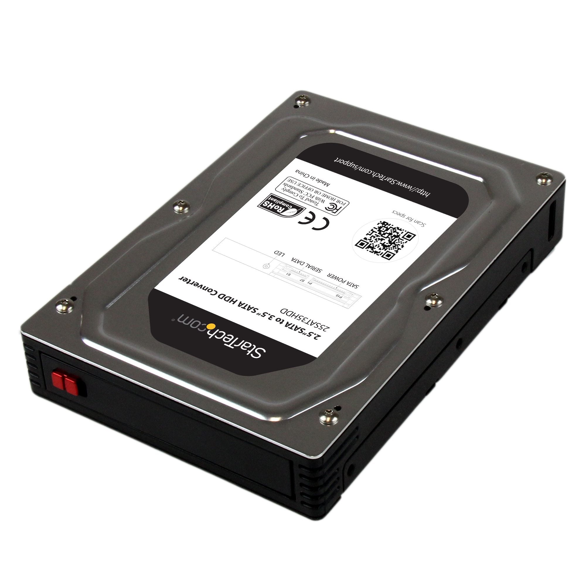 StarTech.com 2.5Ã¢â‚¬Â to 3.5Ã¢â‚¬Â SATA Aluminum Hard Drive Adapter Enclosure with SSD / HDD Height up to 12.5mm