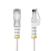 StarTech.com 1.5m White Slim CAT6 Ethernet Cable, Snagless, 100W PoE, UTP, LSZH, 28AWG Pure Bare Copper Wire, Slim RJ45 Network Patch Cord w/Strain Reliefs, Fluke Tested