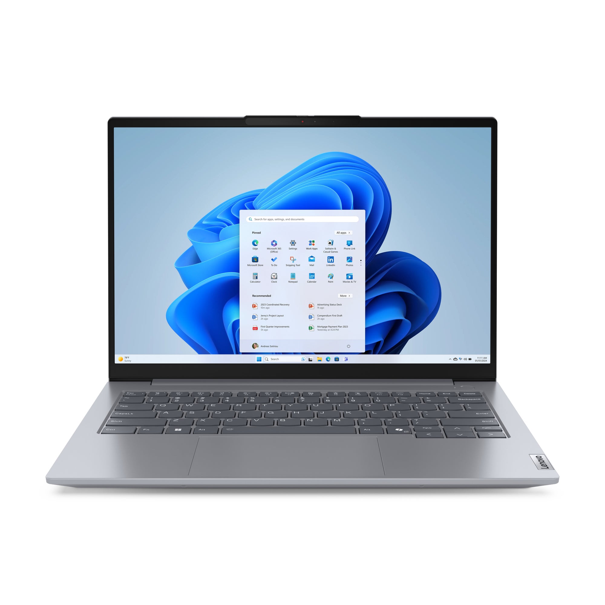 Lenovo ThinkBook 14 G7 ARP AMD Ryzen™ 7 7735HS Laptop 35.6 cm (14") WUXGA 16 GB DDR5-SDRAM 512 GB SSD Wi-Fi 6E (802.11ax) Windows 11 Pro English Grey