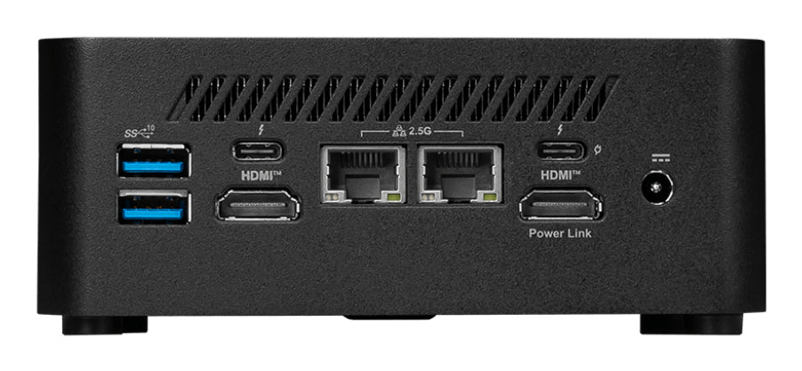 CUBI NUC AI Black Barebone Core Ultra 7 155H - Up to DDR5 - dTPM - 2M.2 - 2HDMI - 2TBT - 2LAN - Wifi6E - Card Reader - Switch Cable - 3Y