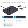 StarTech.com Standalone 1 to 5 USB Thumb Drive Duplicator and Eraser, Multiple USB Flash Drive Copier, System and File and Whole-Drive Copy at1.5 GB/min, Single and 3-Pass Erase, LCD Display - TAA