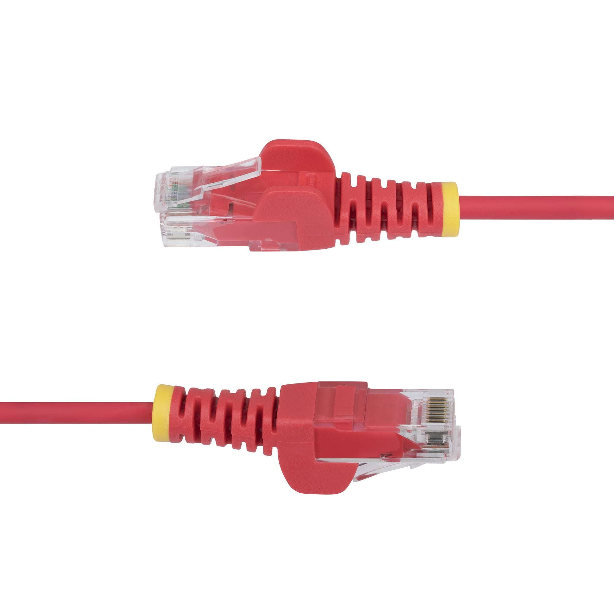 StarTech.com 10m Red Slim CAT6 Ethernet Cable, Snagless, 100W PoE, UTP, LSZH, 28AWG Pure Bare Copper Wire, Slim RJ45 Network Patch Cord w/Strain Reliefs, Fluke Tested