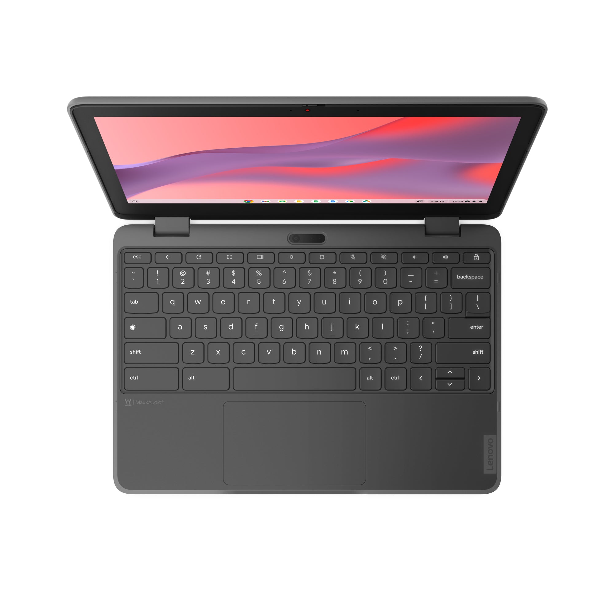 Lenovo 300e Yoga Chromebook Gen 4 520 Hybrid (2-in-1) 29.5 cm (11.6") Touchscreen HD 8 GB LPDDR4x-SDRAM 64 GB eMMC Wi-Fi 6 (802.11ax) ChromeOS English Grey