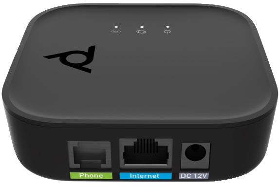 Poly ATA 400 1FXS Voice Port VoIP Adapter with Open SIP and Power Supply