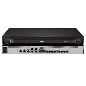DELL DMPU108e KVM switch Rack mounting Black, Silver