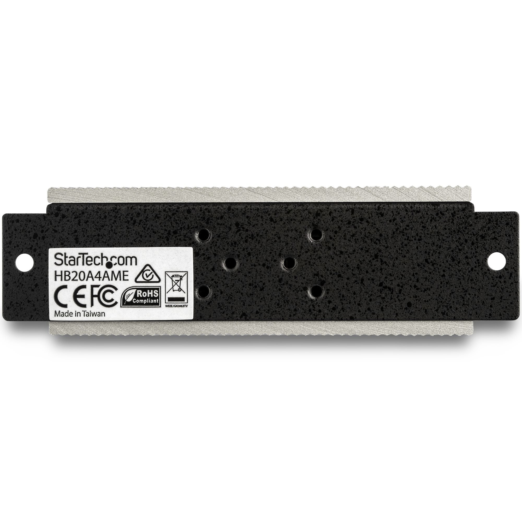 StarTech.com 4-Port USB 2.0 Hub - Metal Industrial USB-A Hub with ESD & 350W Surge Protection - Extended Operating Temp -40 to 185Ã‚Â°F - Din Rail/Wall/Desk Mountable - USB Expander Hub