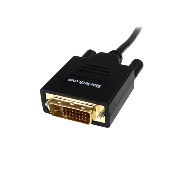 StarTech.com 6ft (1.8m) Mini DisplayPort to DVI Cable - Mini DP to DVI Adapter Cable - 1080p Video - Passive mDP to DVI-D Single Link, mDP or Thunderbolt 1/2 Mac/PC to DVI Monitor/Display