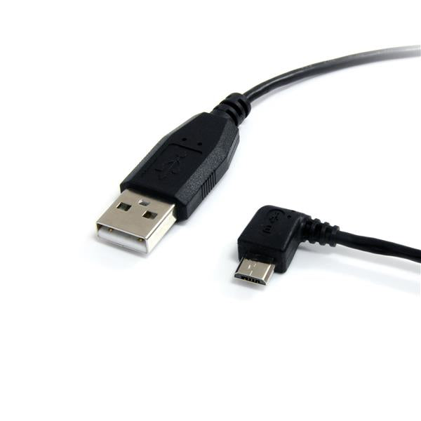 StarTech.com 1 ft Micro USB Cable - A to Left Angle Micro B
