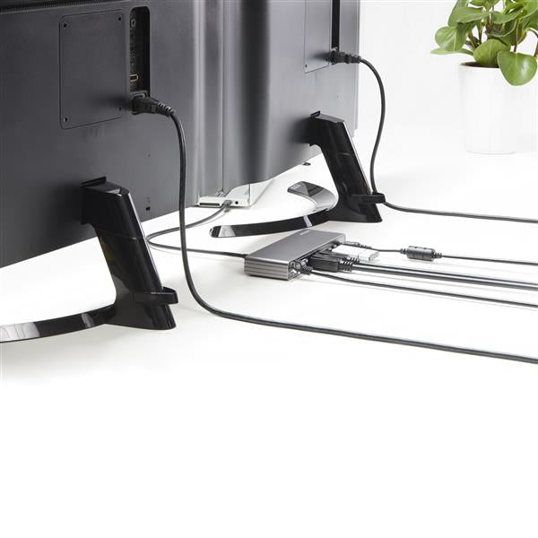 StarTech.com Thunderbolt 3 Dock - Dual 4K 60Hz Monitor TB3 Laptop Docking Station with DisplayPort, HDMI & 1080p VGA - 85W Power Delivery & Charging - 2x USB-A, Ethernet - Mac & Windows - TAA