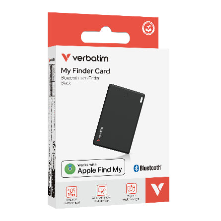 Verbatim My Finder Card Bluetooth Tracker 1 Pack - Black
