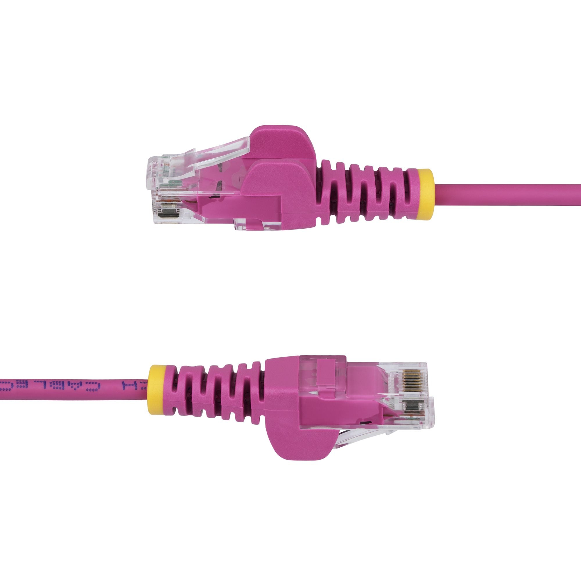 StarTech.com 15m Pink Slim CAT6 Ethernet Cable, Snagless, 100W PoE, UTP, LSZH, 28AWG Pure Bare Copper Wire, Slim RJ45 Network Patch Cord w/Strain Reliefs, Fluke Tested