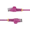 StarTech.com 2.5m Pink Slim CAT6 Ethernet Cable, Snagless, 100W PoE, UTP, LSZH, 28AWG Pure Bare Copper Wire, Slim RJ45 Network Patch Cord w/Strain Reliefs, Fluke Tested