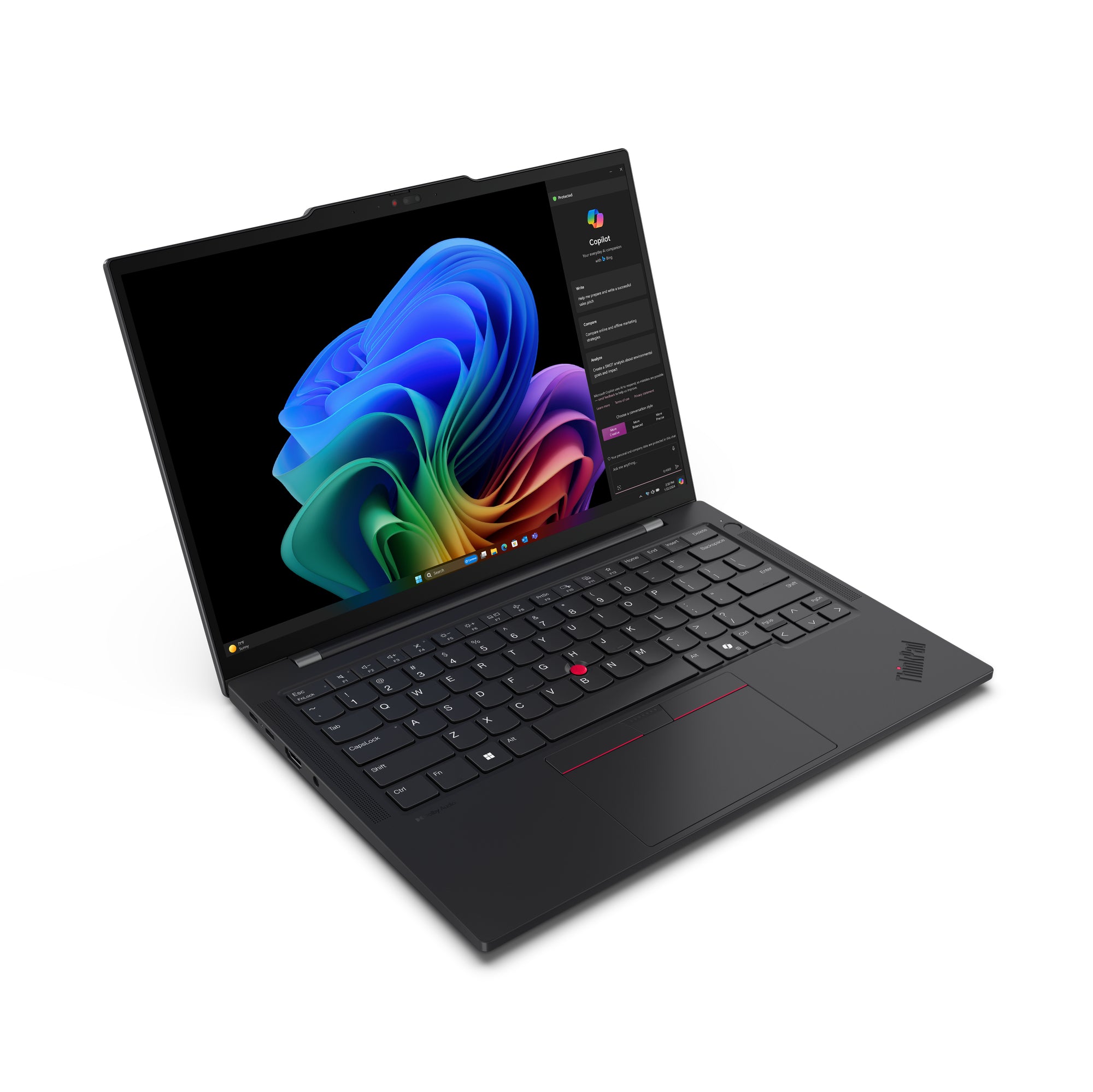 Lenovo ThinkPad T14s Gen 6 (Snapdragon) Copilot+ PC Qualcomm Snapdragon X1P-42-100 Laptop 35.6 cm (14") Touchscreen WUXGA 16 GB LPDDR5x-SDRAM 512 GB SSD Wi-Fi 7 (802.11be) Windows 11 Pro English Black