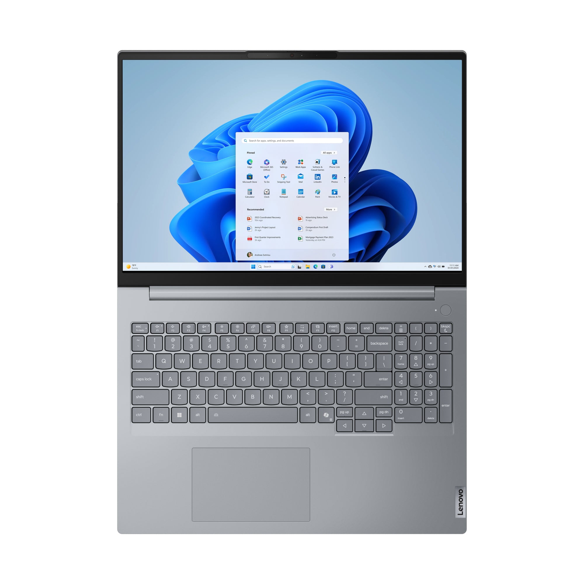 Lenovo ThinkBook 16 G8 IRL Intel Core 5 210H Laptop 40.6 cm (16") WUXGA 16 GB DDR5-SDRAM 512 GB SSD Wi-Fi 6E (802.11ax) Windows 11 Pro English Grey