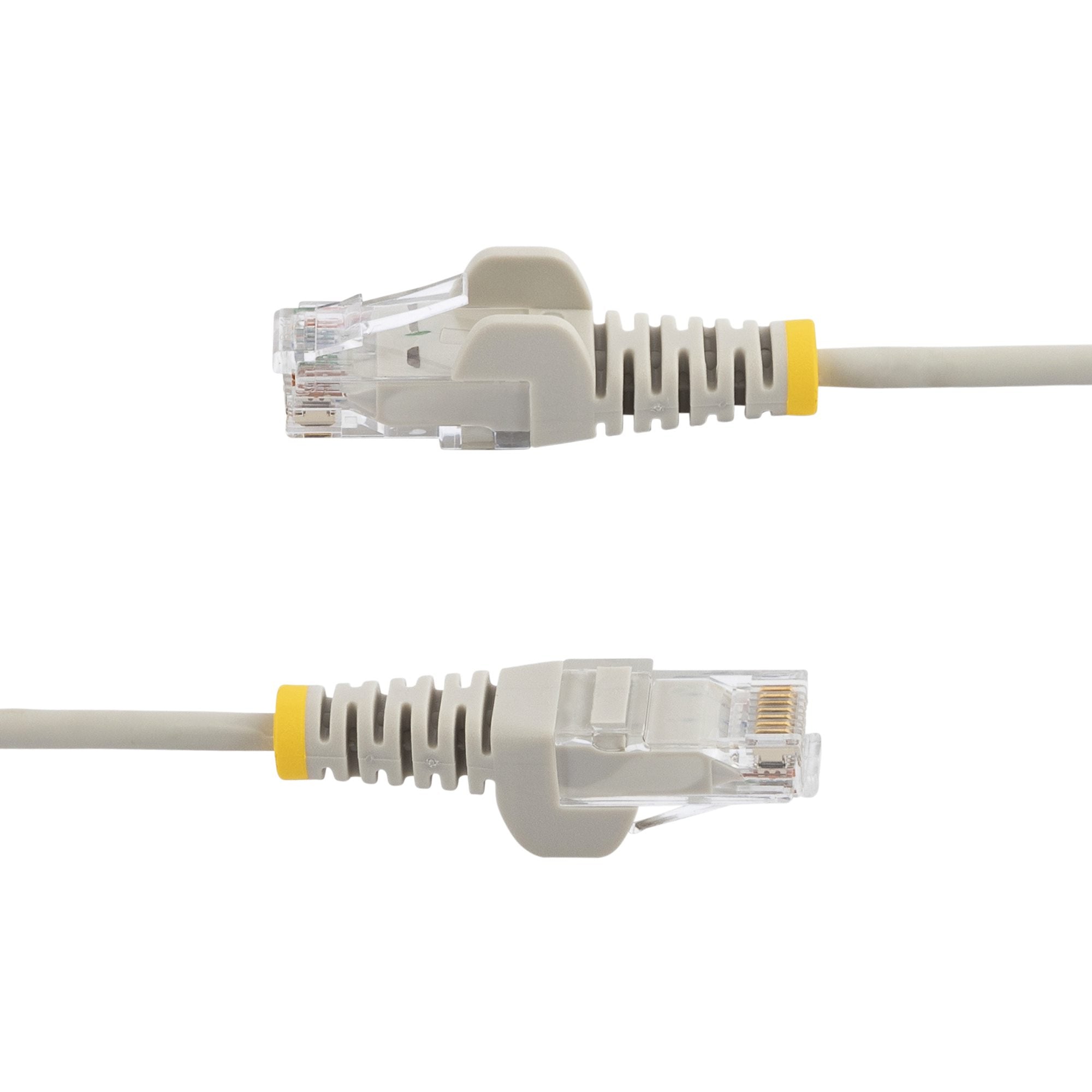 StarTech.com 5m Gray Slim CAT6 Ethernet Cable, Snagless, 100W PoE, UTP, LSZH, 28AWG Pure Bare Copper Wire, Slim RJ45 Network Patch Cord w/Strain Reliefs, Fluke Tested