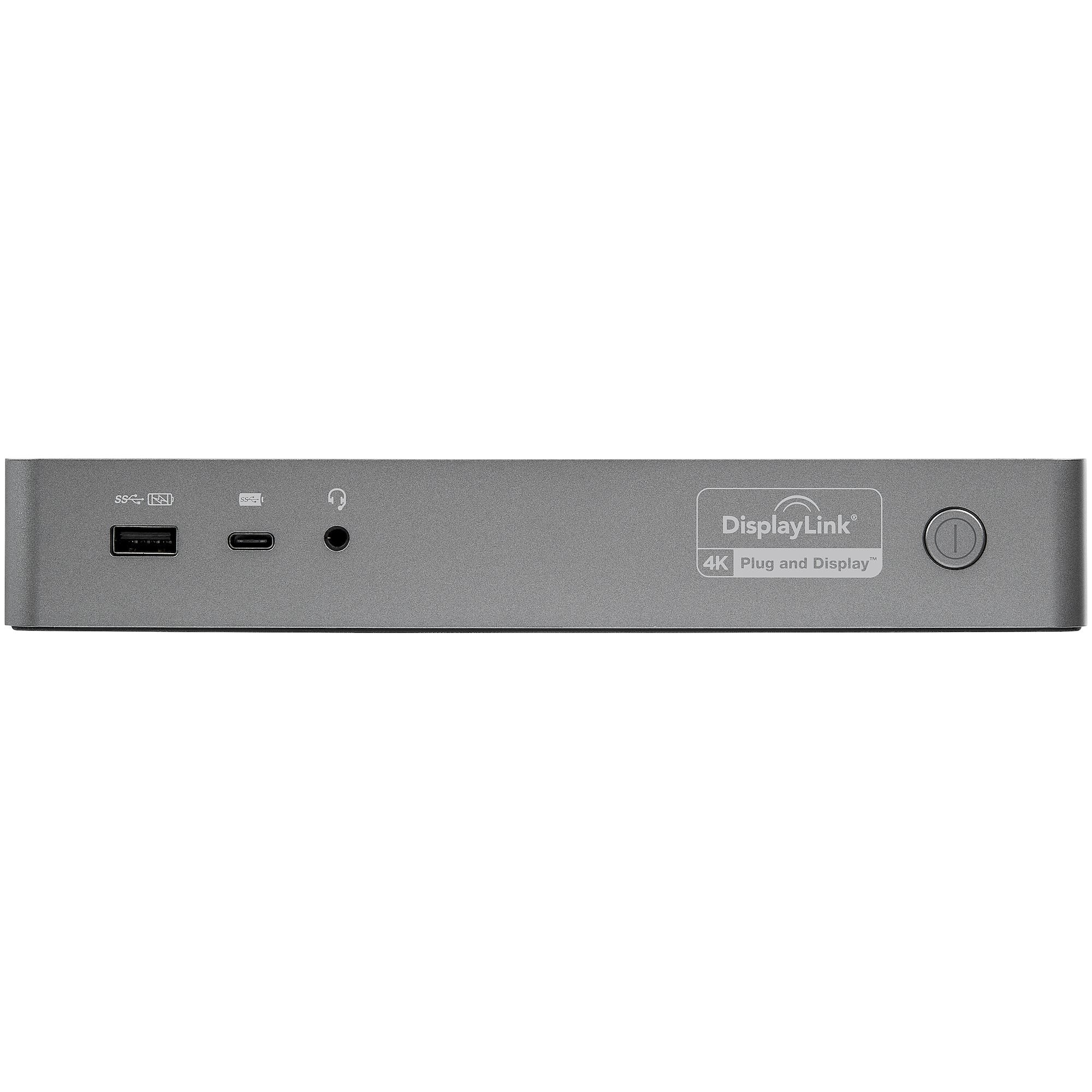 StarTech.com Universal Laptop Docking Station, Hybrid USB-C & USB-A Dock, Dual 4K DP & HDMI, 60W PD, Mac / Windows / Chrome OS, 4x USB 5Gbps Hub, GbE