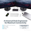 StarTech.com Universal Laptop Docking Station, Hybrid USB-C & USB-A Dock, Dual 4K DP & HDMI, 60W PD, Mac / Windows / Chrome OS, 4x USB 5Gbps Hub, GbE