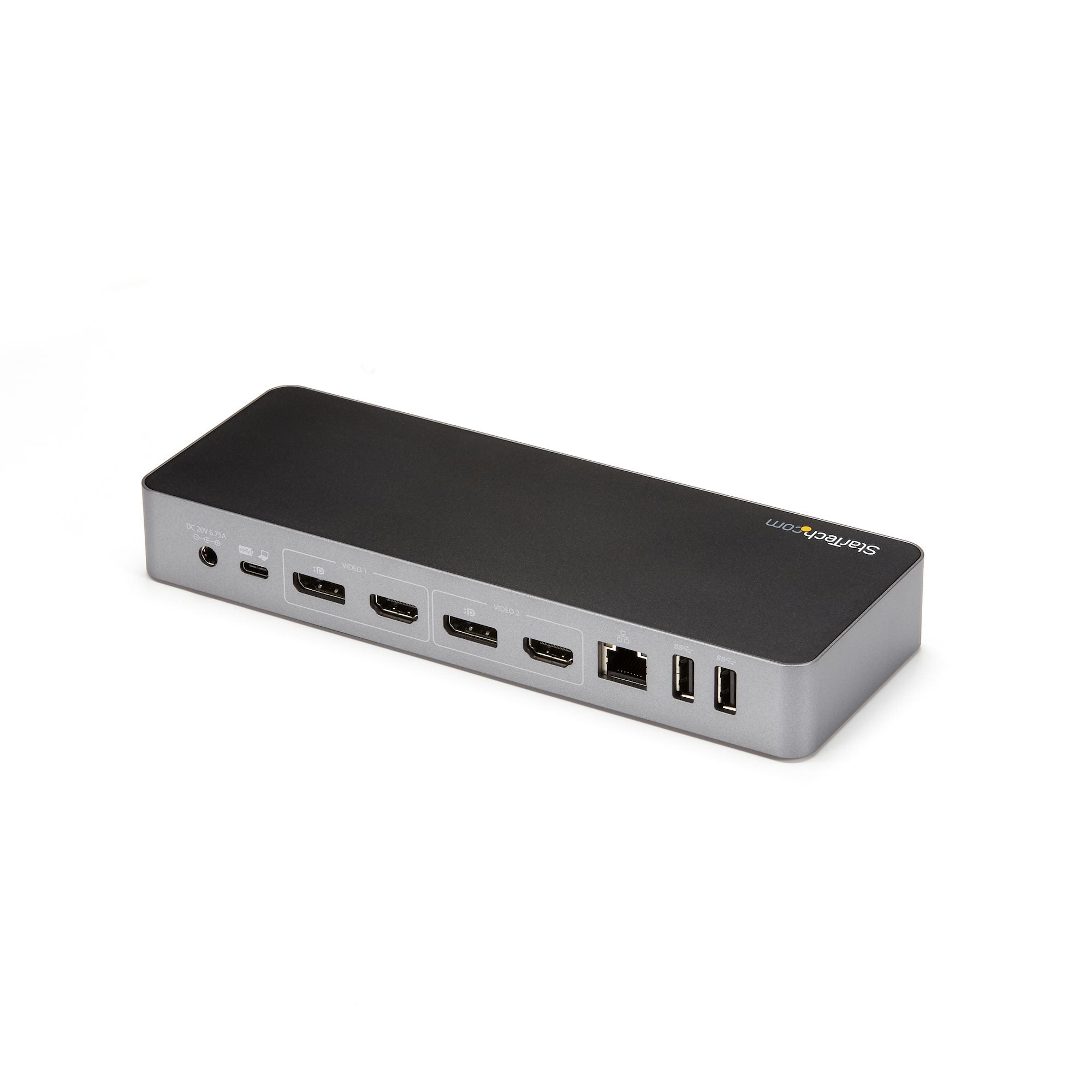 StarTech.com Universal Laptop Docking Station, Hybrid USB-C & USB-A Dock, Dual 4K DP & HDMI, 60W PD, Mac / Windows / Chrome OS, 4x USB 5Gbps Hub, GbE