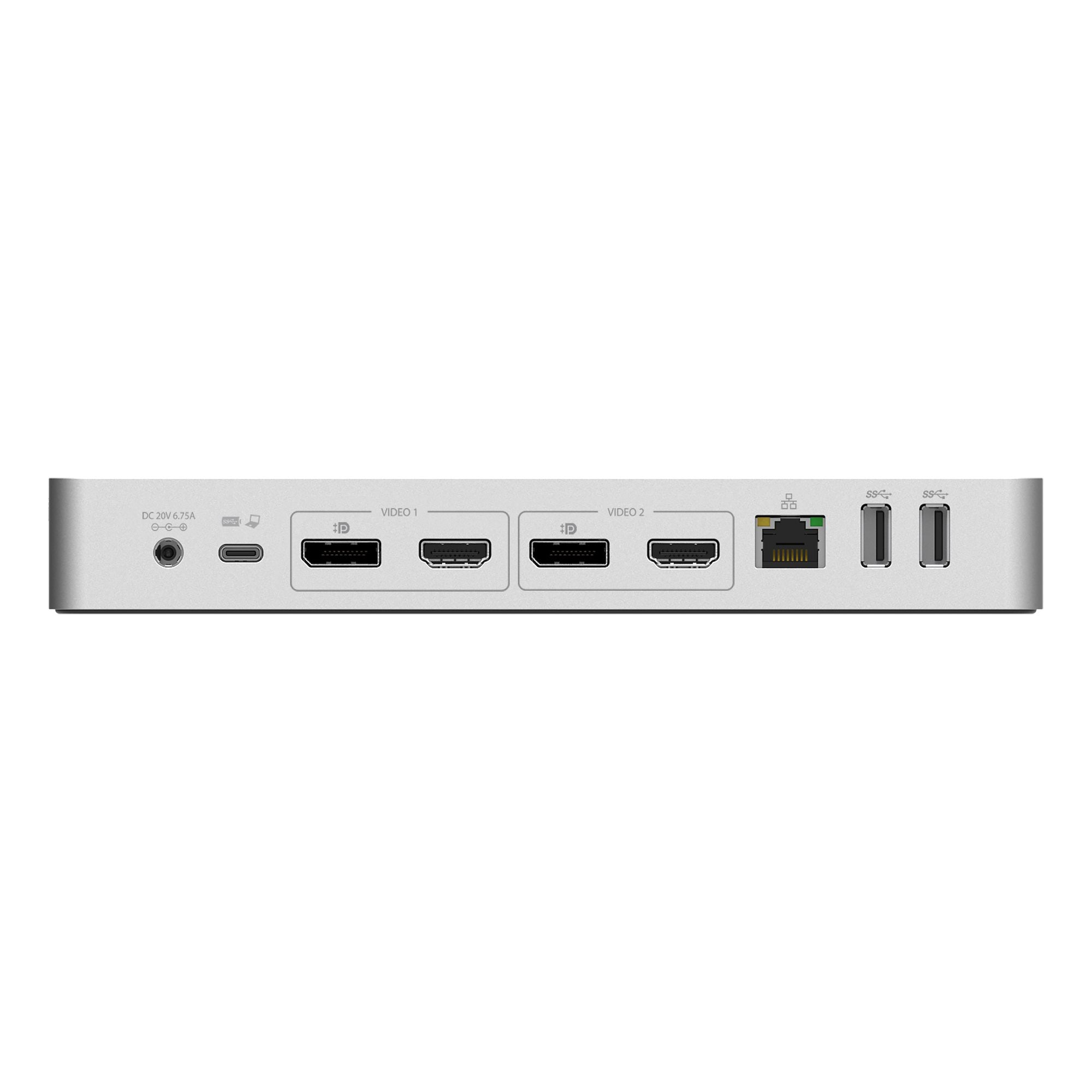 StarTech.com Universal Laptop Docking Station, Hybrid USB-C & USB-A Dock, Dual 4K DP & HDMI, 60W PD, Mac / Windows / Chrome OS, 4x USB 5Gbps Hub, GbE