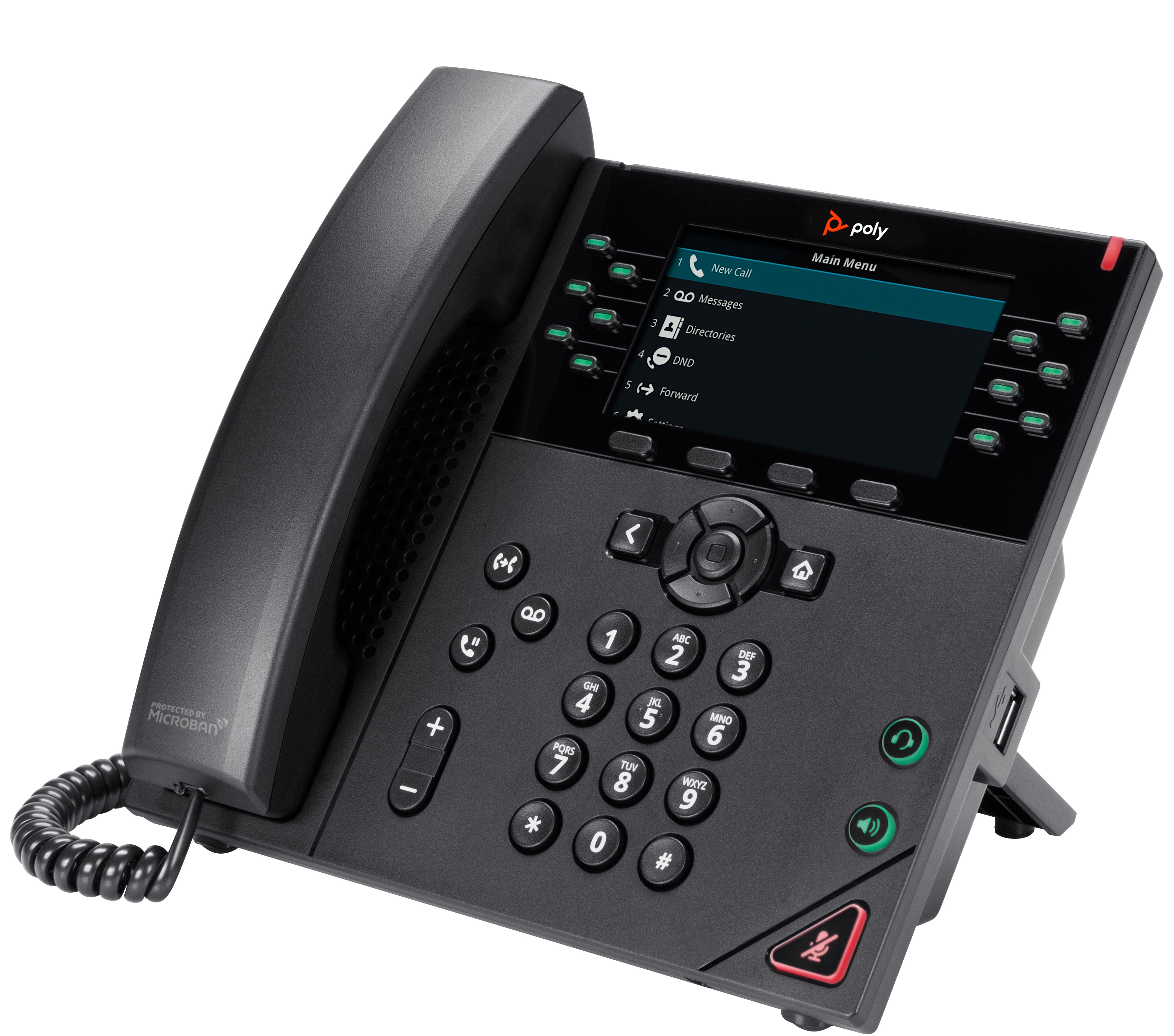 Poly VVX 450 12-Line IP Phone and PoE-enabled