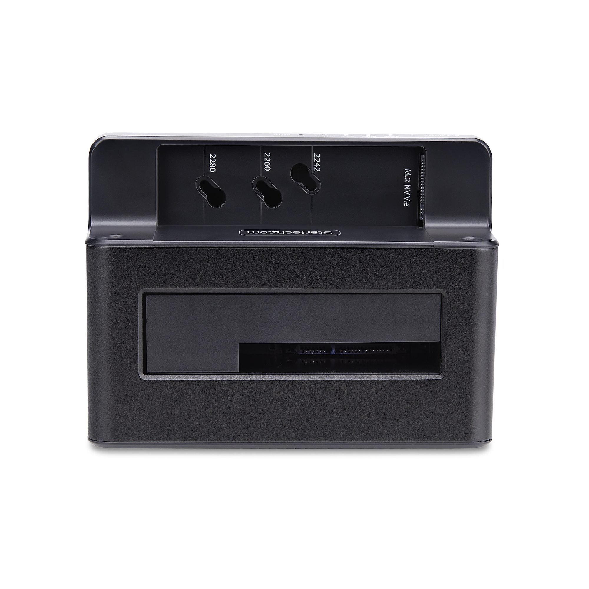 StarTech.com M.2 NVMe to 2.5/3.5" SATA Drive Duplicator, Dual Bay Standalone SSD Cloner/Drive Dock, Bidirectional NVMe to SATA / SATA to NVMe, Up to 27GBpm, TAA