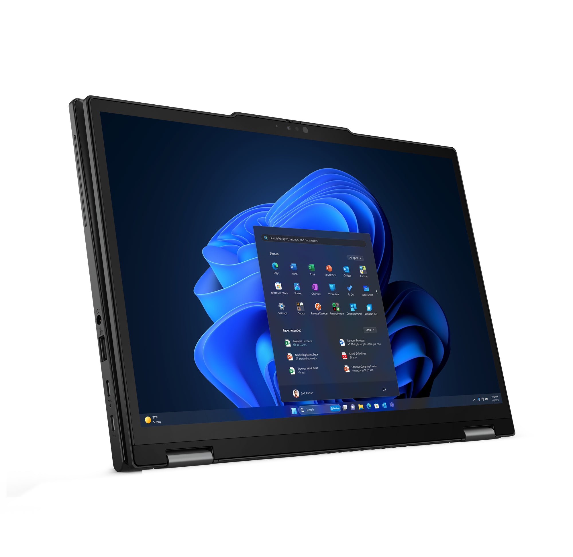 Lenovo ThinkPad X13 2-in-1 Gen 5 Intel Core Ultra 5 125U Hybrid (2-in-1) 33.8 cm (13.3") Touchscreen WUXGA 16 GB LPDDR5x-SDRAM 512 GB SSD Wi-Fi 6E (802.11ax) Windows 11 Pro English Black