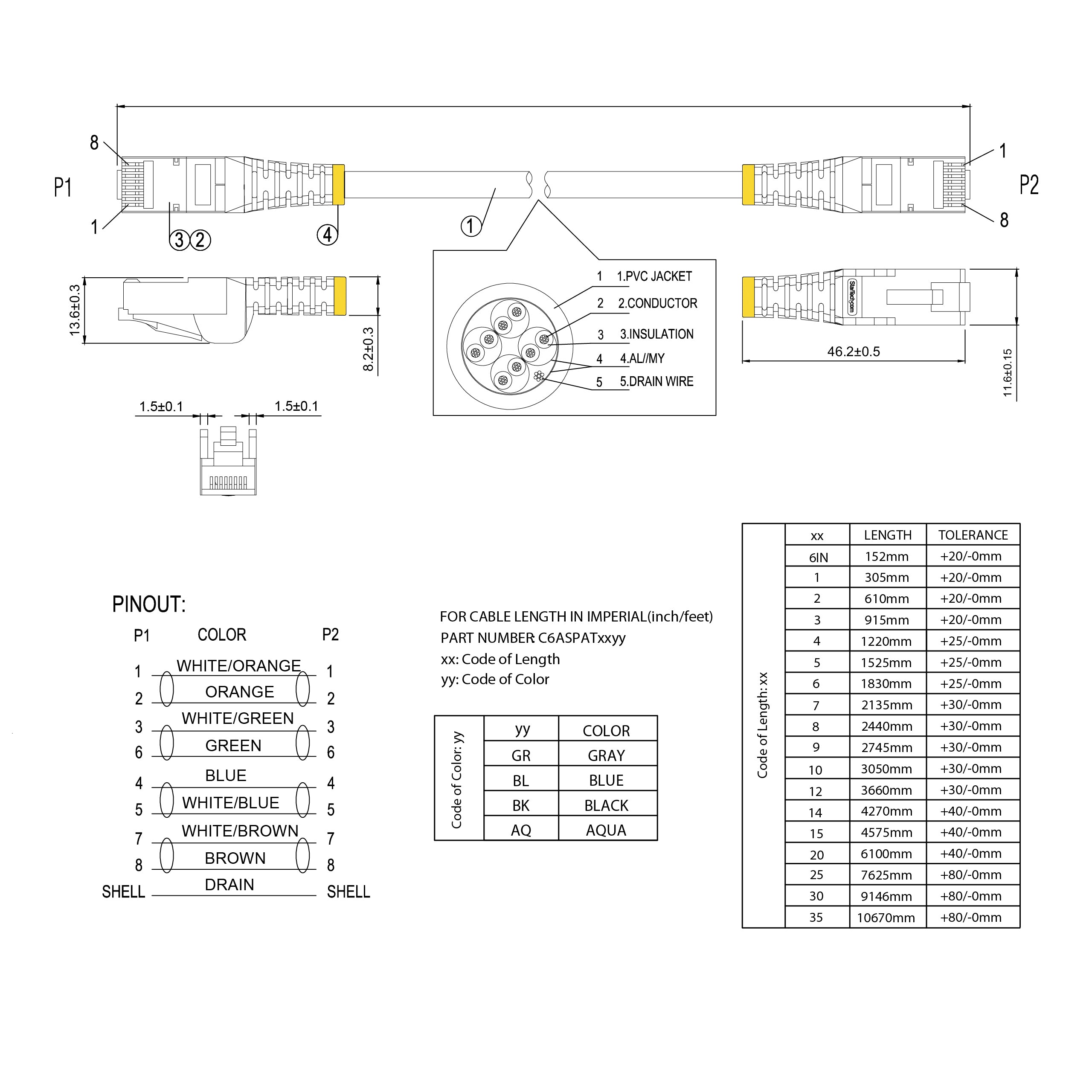 StarTech.com 1.5 m CAT6a Patch Cable - Shielded (STP) - 100% Copper Wire - Snagless Connector - Blue